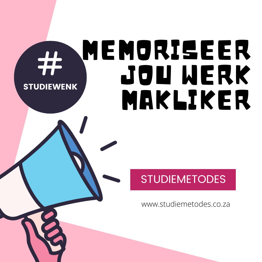 memoriseer jou werk makliker