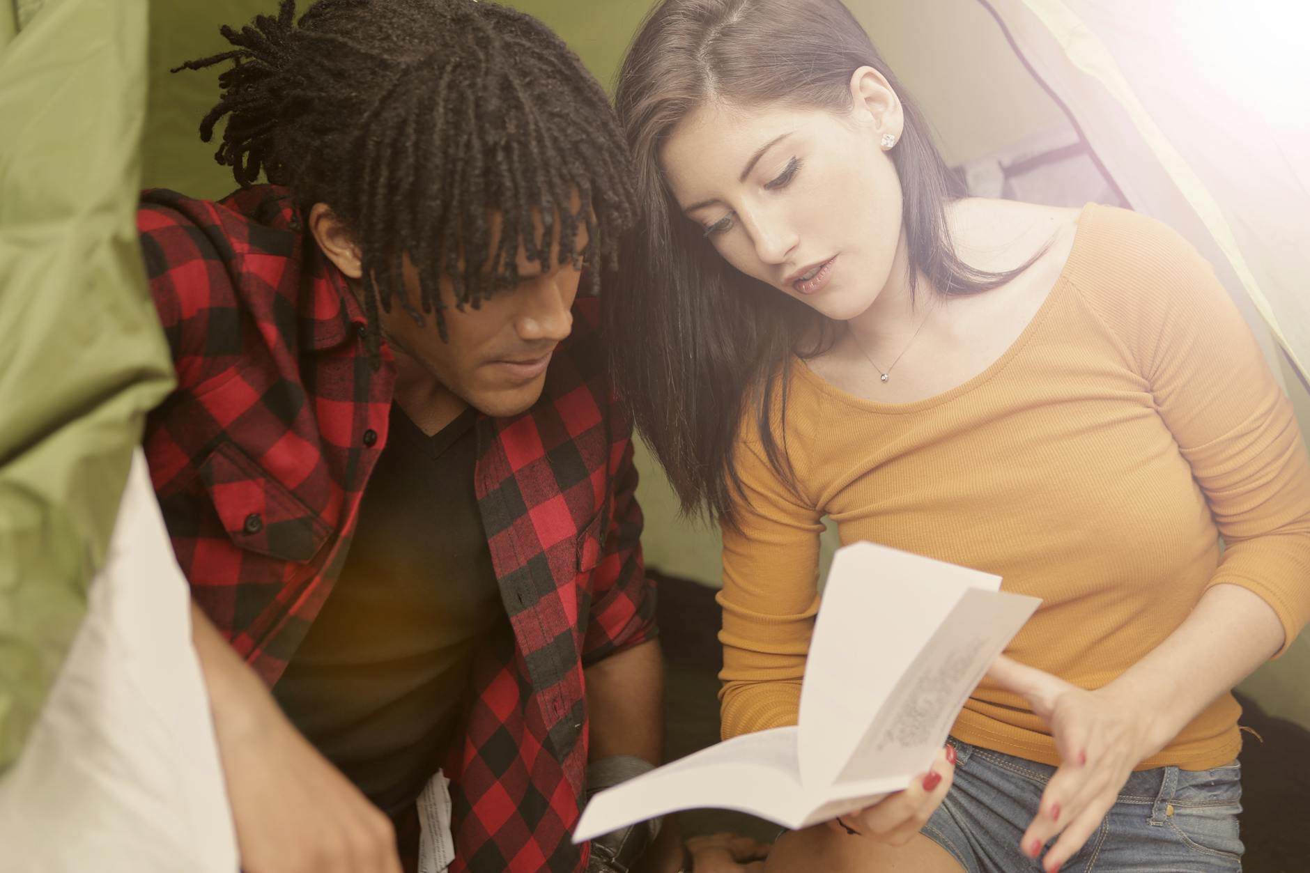 couple reading a book