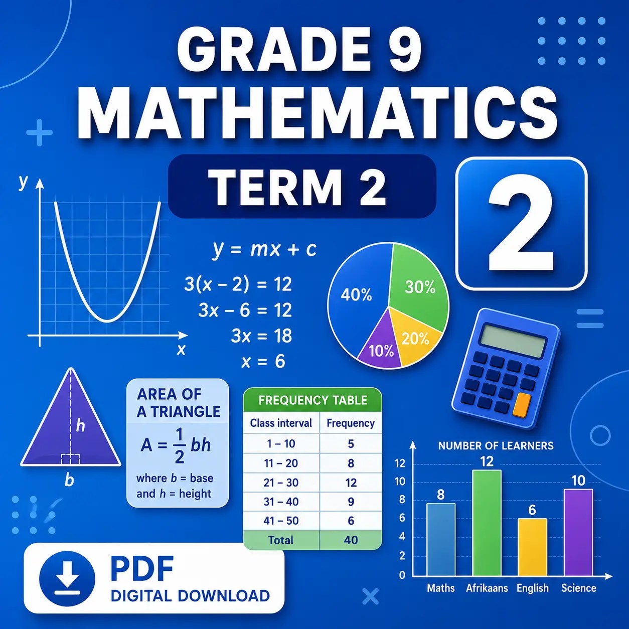 📐 Grade 9 Mathematics Term 2 Digital Revision Package