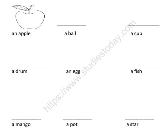 cbse class 1 english draw objects worksheet practice worksheet for english