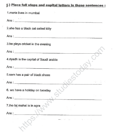 You can do the exercises online or download the worksheet as pdf. Cbse Class 2 English Practice Revision Worksheet Set H Practice Worksheet For English
