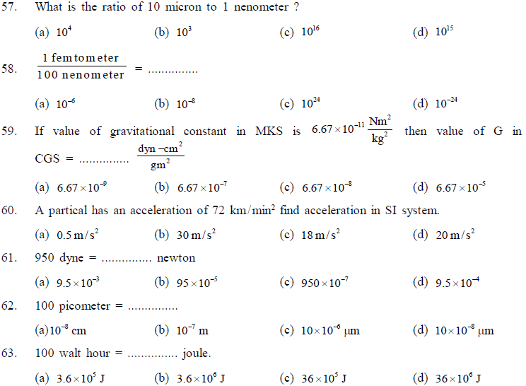 Adamjee Coaching Xii Physics Mcqs Current Electricity Physics Chemistry Basics Electricity 17Questions Electromagnetism unit examples Fields Coulombs inverse square law 1.
