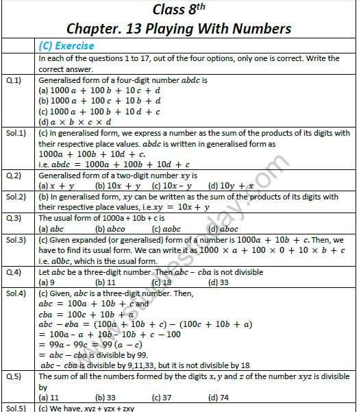ncert exemplar solutions class 8 maths playing with numbers