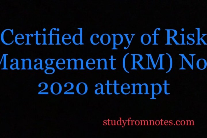 Ca Final Risk Management Certified Copy