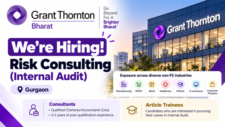 Grant Thornton Bharat Hiring CA | Risk Consulting & Internal Audit