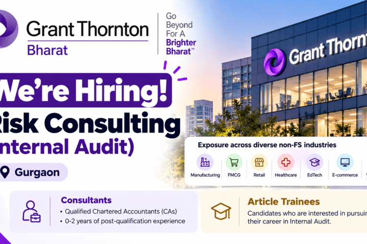 Grant Thornton Bharat Hiring CA | Risk Consulting & Internal Audit