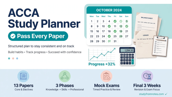 ACCA Study Planner: How to Plan Each Paper and Pass