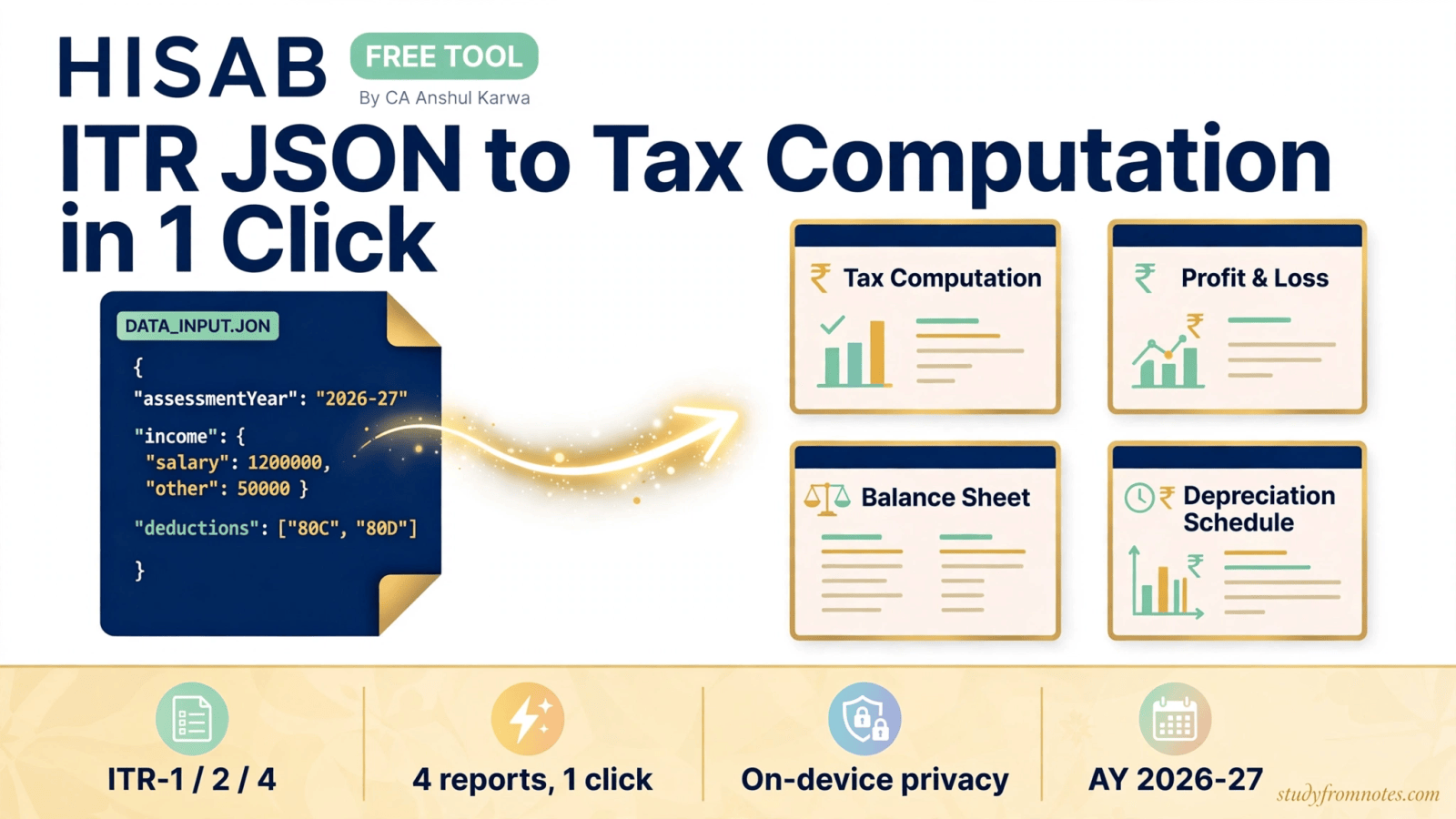 HISAB free ITR computation tool