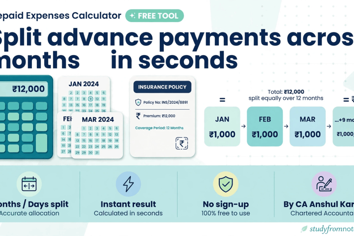Free Prepaid Expenses Calculator for CAs and Accountants