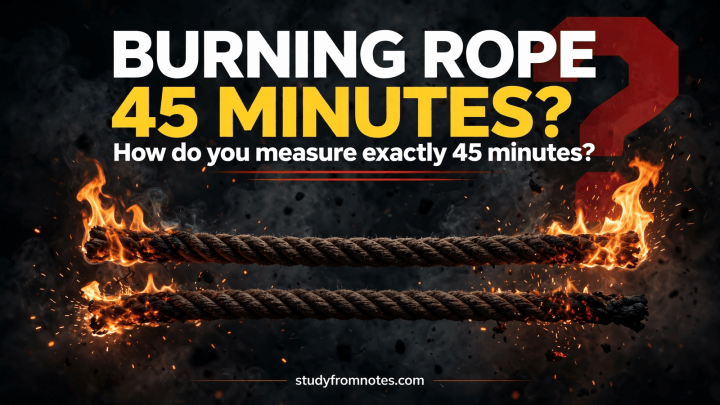 Burning Rope Puzzle: Measure Exactly 45 Minutes (Solved)