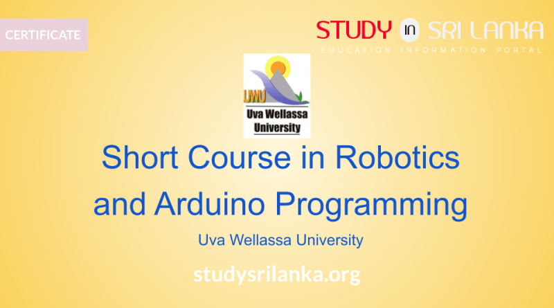 Short Course in Robotics and Arduino Programming