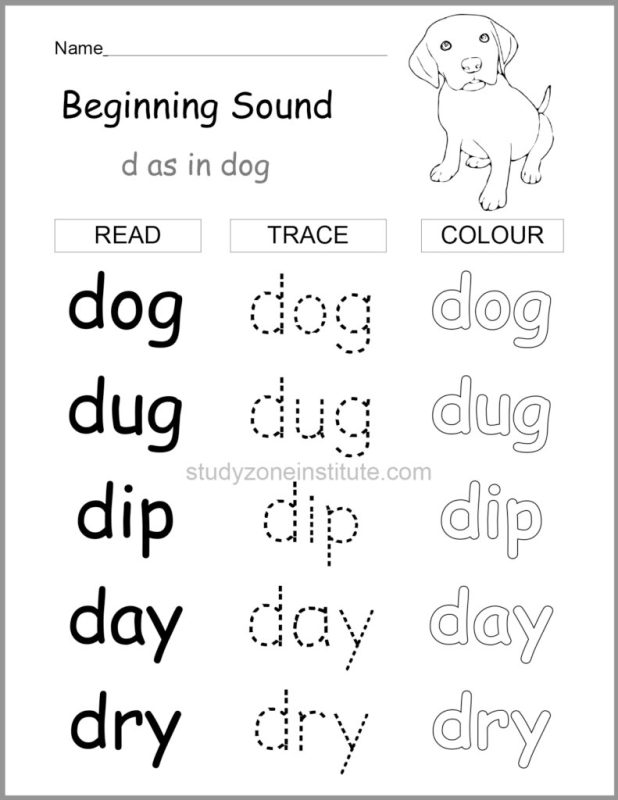 Beginning sound d