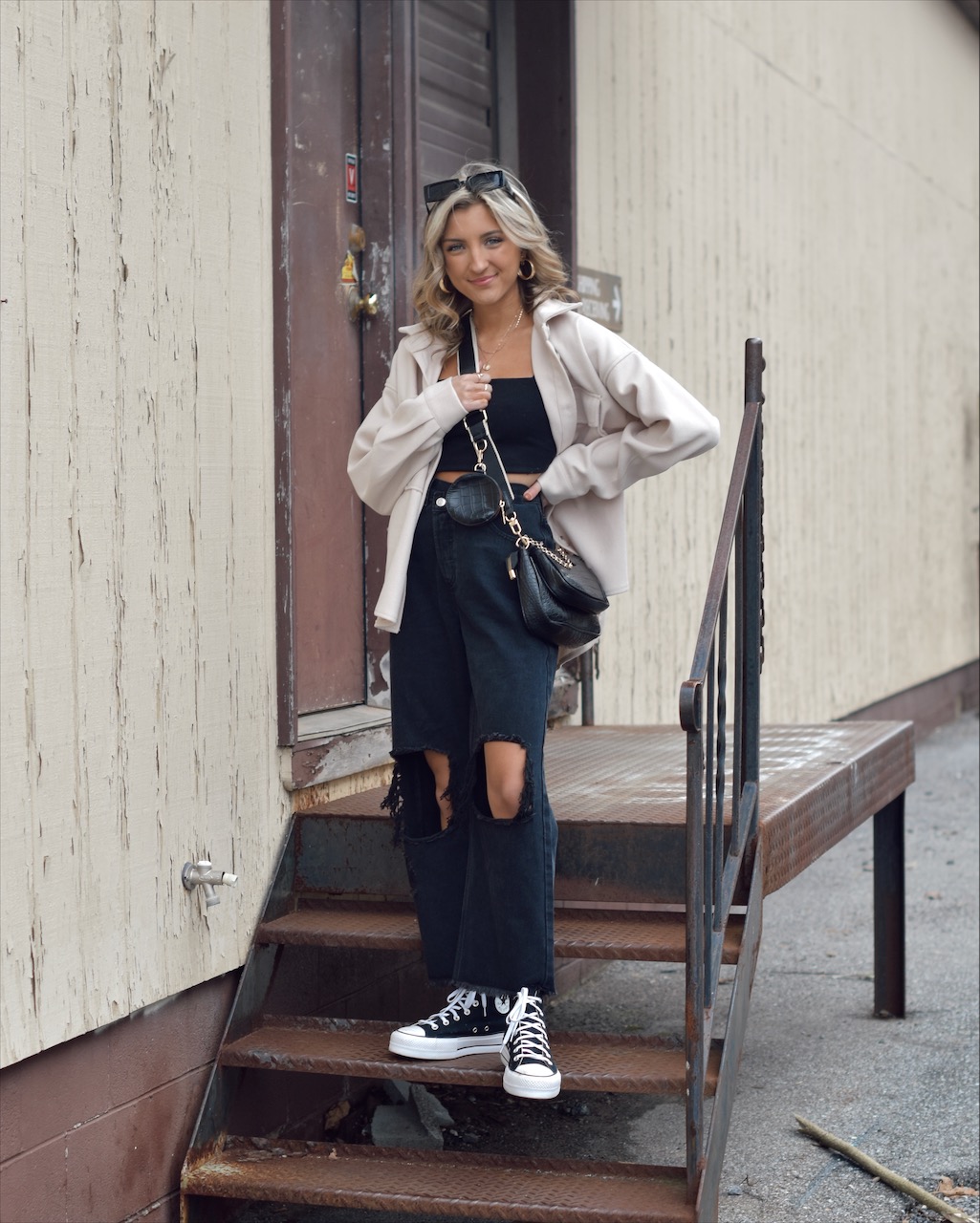 3 Ways To Wear Black Straight Leg Jeans Styled by McKenz