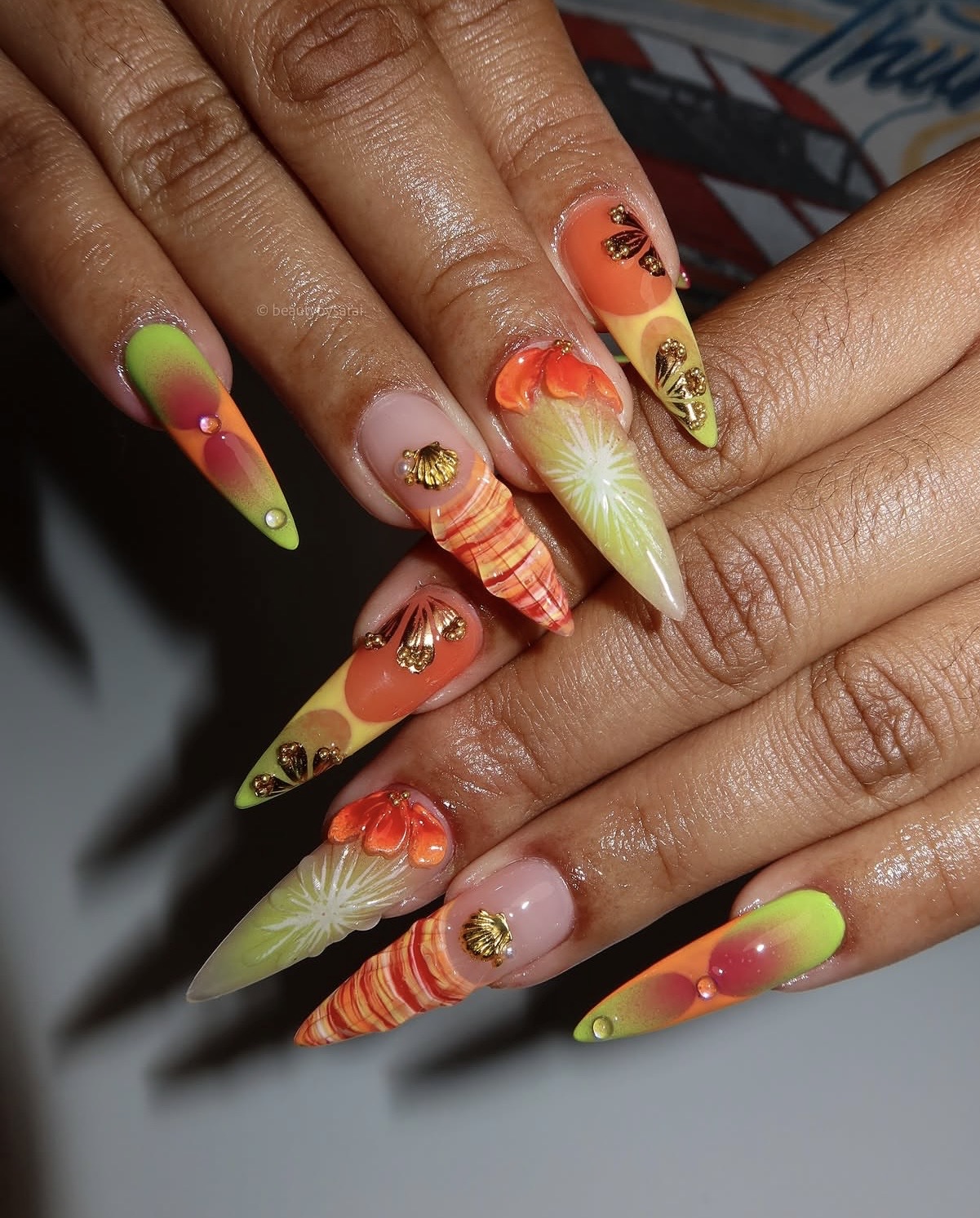 Summer 3D Nail Art Designs