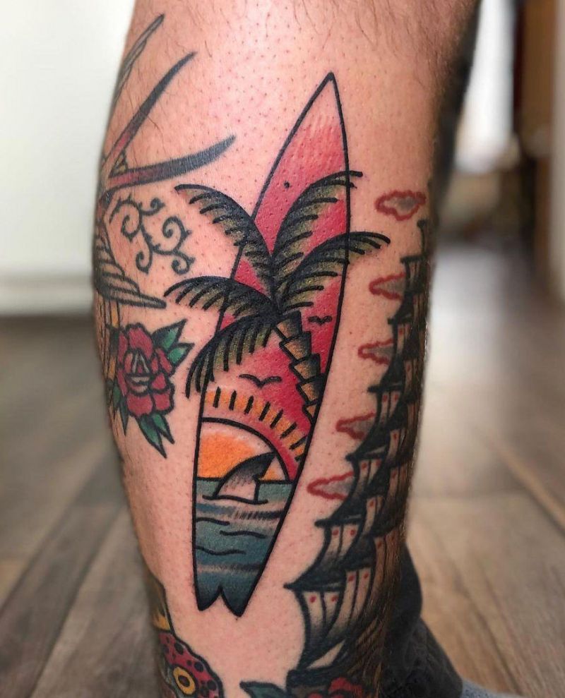 30 Surf Board Tattoos Inspire You To Challenge Yourself | Style Vp | Page 11 989_x_800_jpg