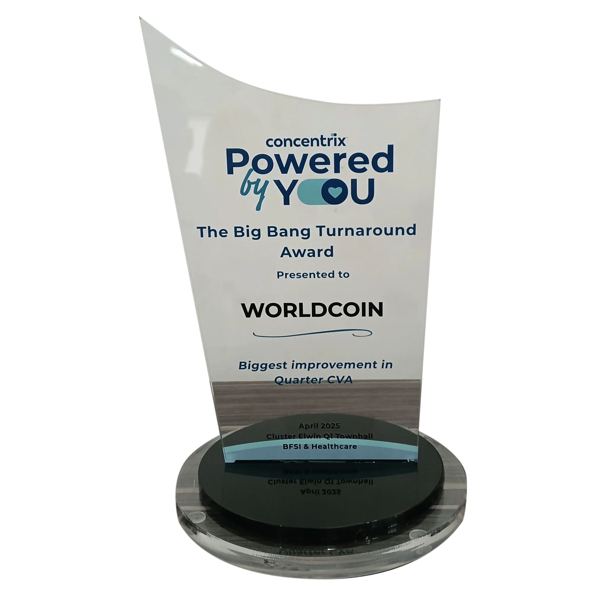Concentrix Powered By You Plaque The Big Bang Turnaround Award