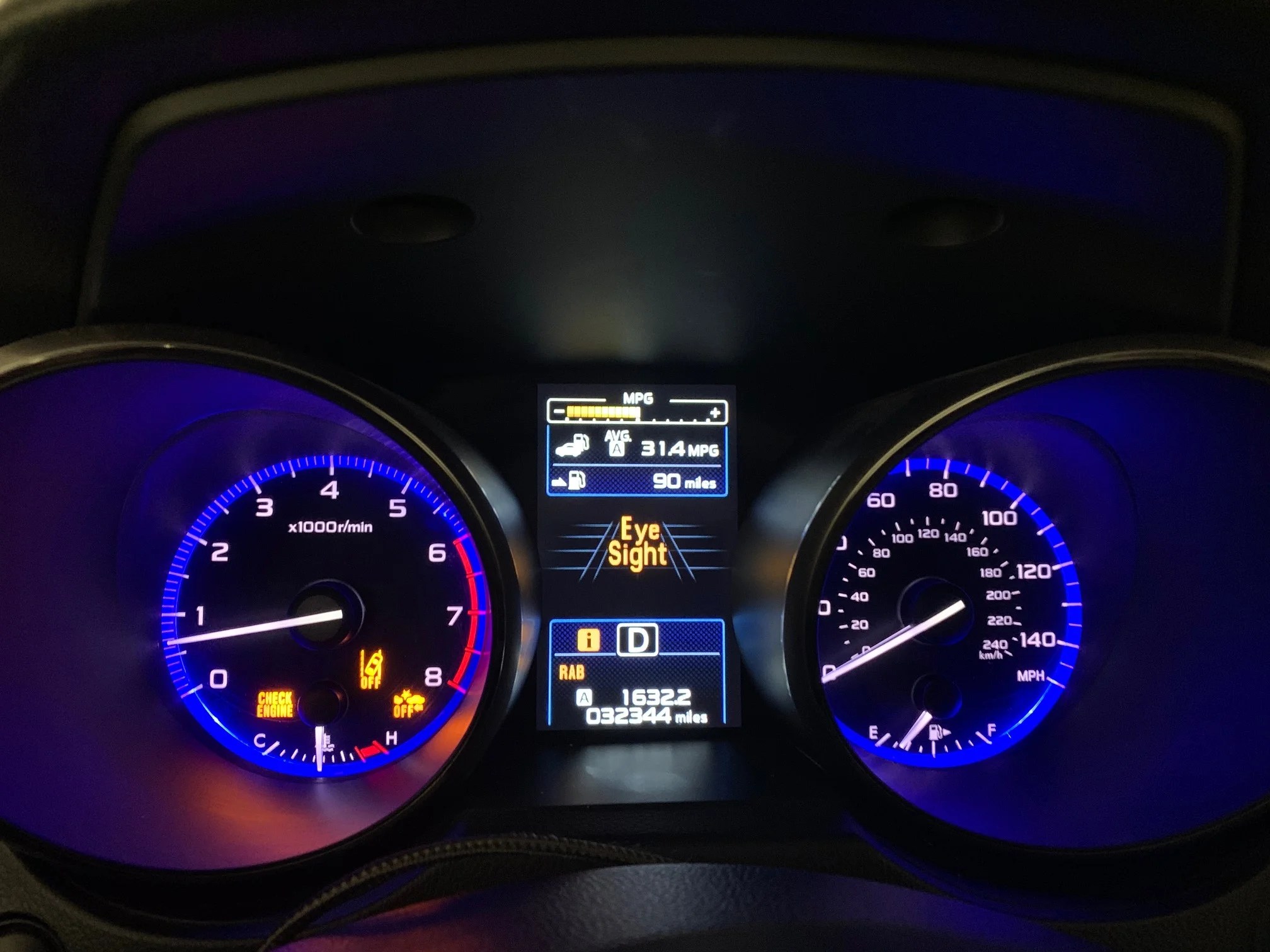 Check Engine Light Eyesight Lane Departure RAB Collision Avoidance - FAILURES all at the same time... | Subaru Outback Forums