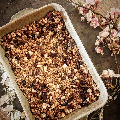Granola aux Framboises et Myrtilles