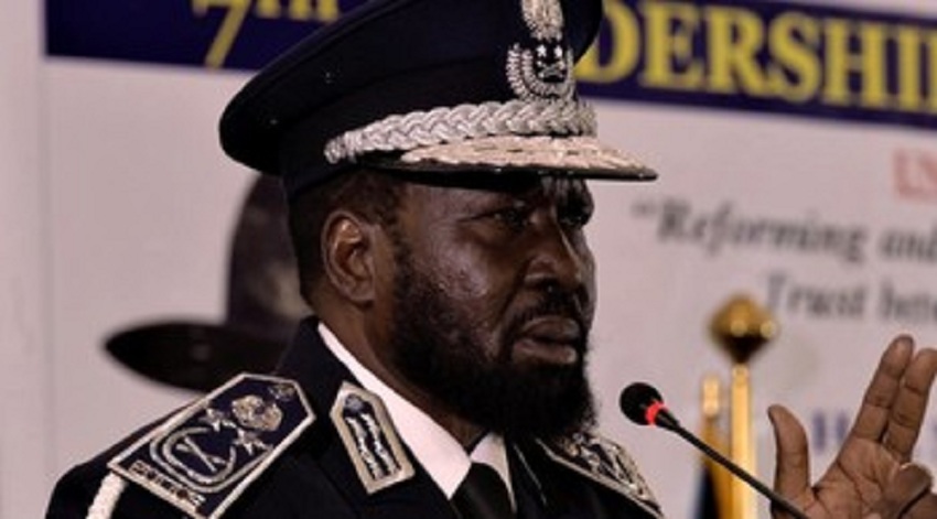 South Sudan's President Salva Kiir Mayardit speaking during a police conference in Juba in 2018. [Photo via Radio Tamazuj]