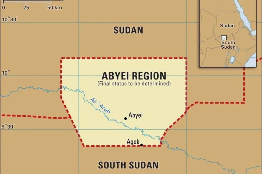 Map of the Abyei region. [Photo courtesy]