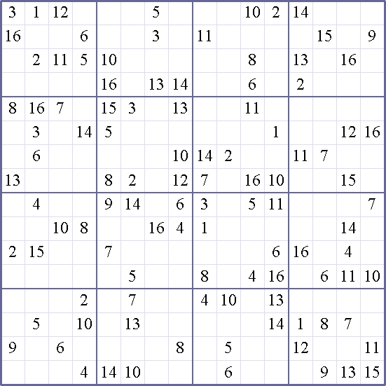 sudoku weekly print this puzzle 16x16 crazy puzzle
