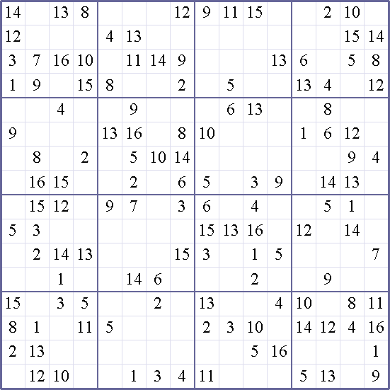sudoku weekly free online printable sudoku games 16x16 medium puzzle