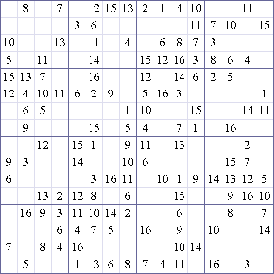 sudoku weekly free online printable sudoku games 16x16