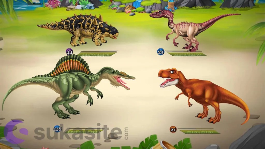 13 Game Dinosaurus Seru dan Menantang Dimainkan di Android Game Dinosaurus Dino World – Jurassic Dinosaur