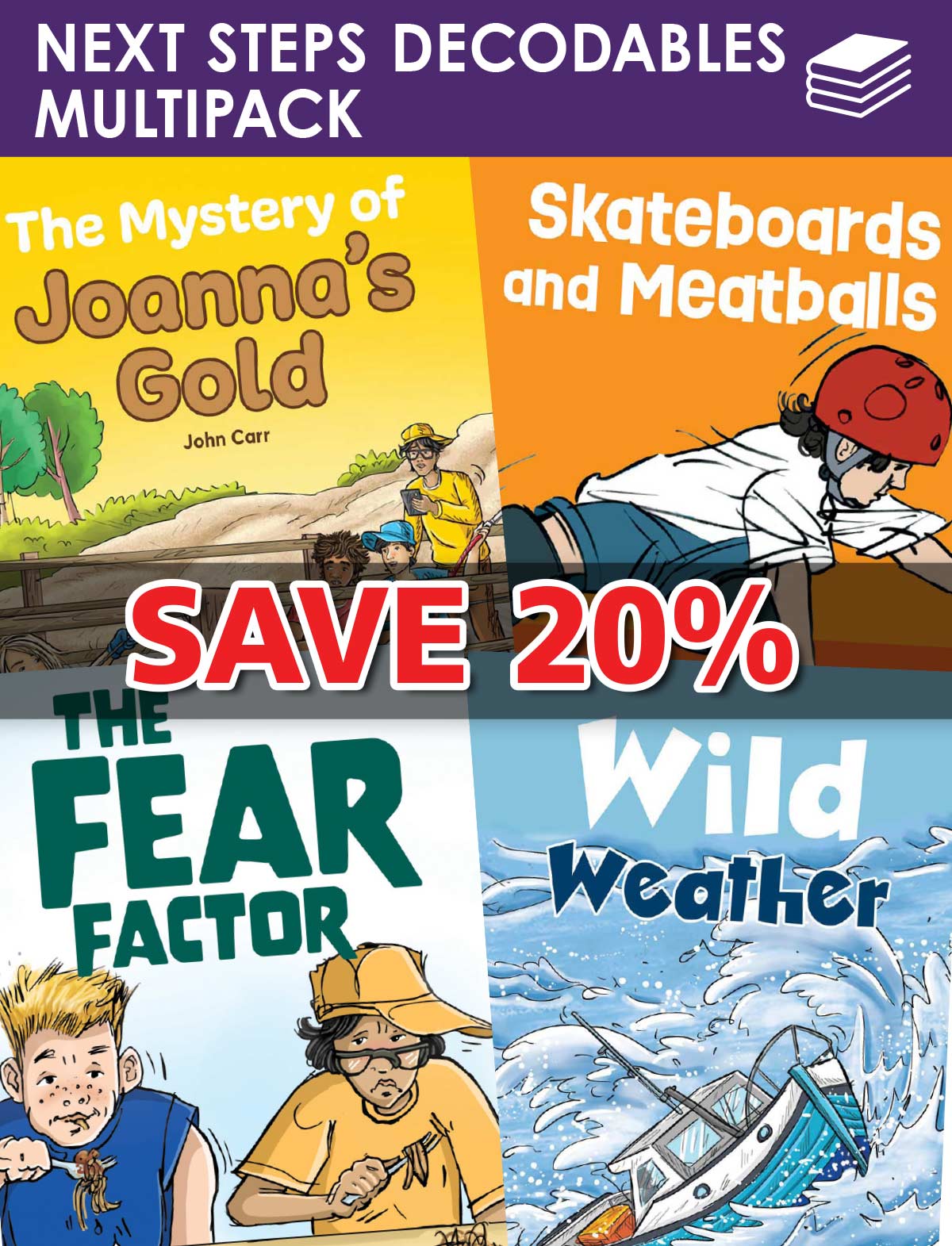 Next Steps Decodables Multipack, 5 x 36 titles