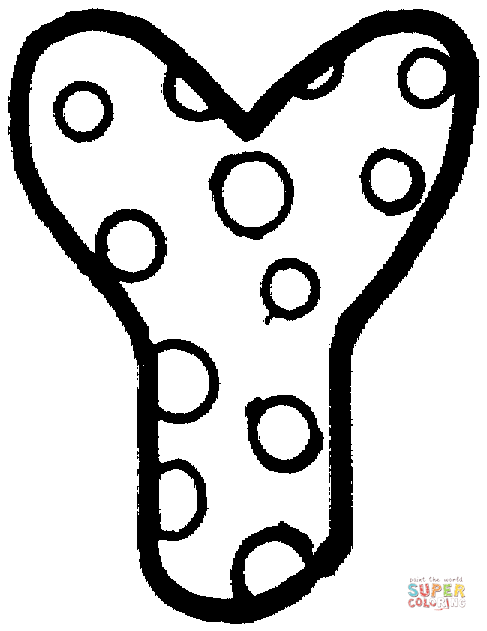 english alphabet with polka dot pattern coloring pages free coloring pages
