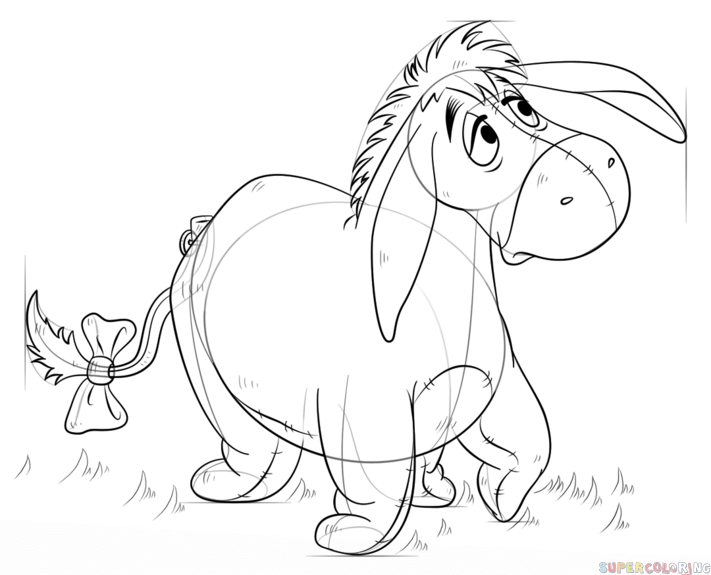How to draw chibi winnie the pooh bear? How to draw Eeyore | Step by step Drawing tutorials