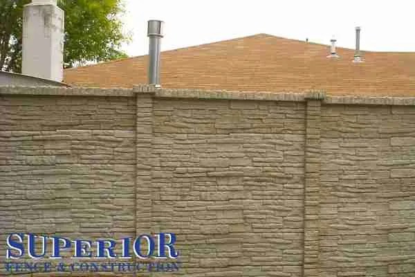 stone pre-cast concrete fence - Superior Fence