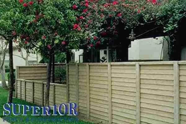 Wood pre-cast concrete fence - Superior Fence