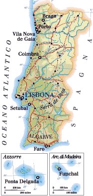 Portogallo Cartina In Italiano - Mappa Portogallo Cartina