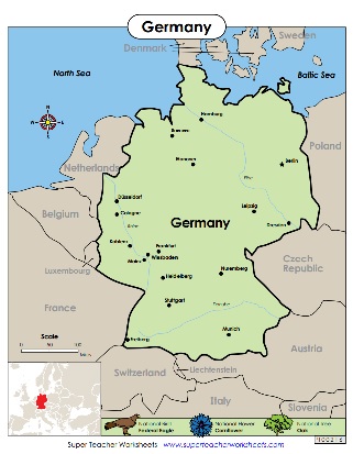 Germany Worksheets Germany Map Worksheet 