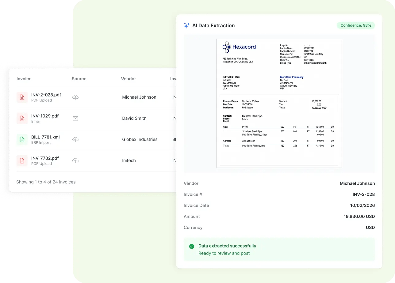 Automated Invoice Capture & Processing