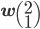 \mathbf{w}\begin{pmatrix}2 \\1\end{pmatrix}