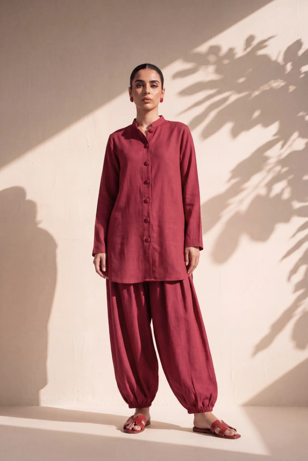 Ruby Red Balloon Pants Set