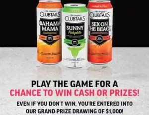 Clubtails Scratch Off Sweepstakes