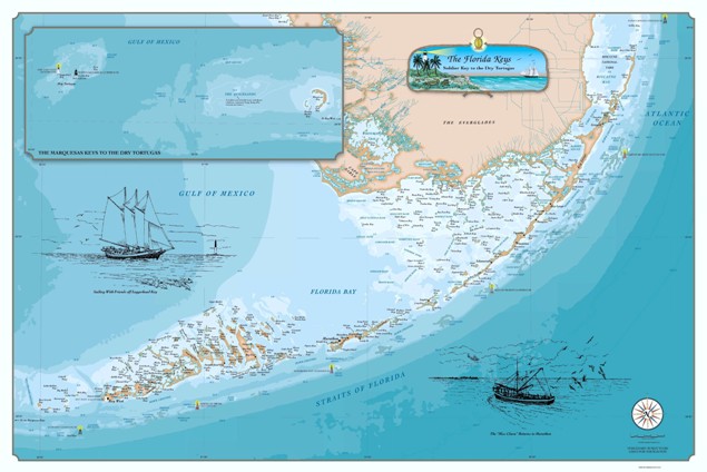 Ocean Map Key Wayne Baisey Ebay Main.