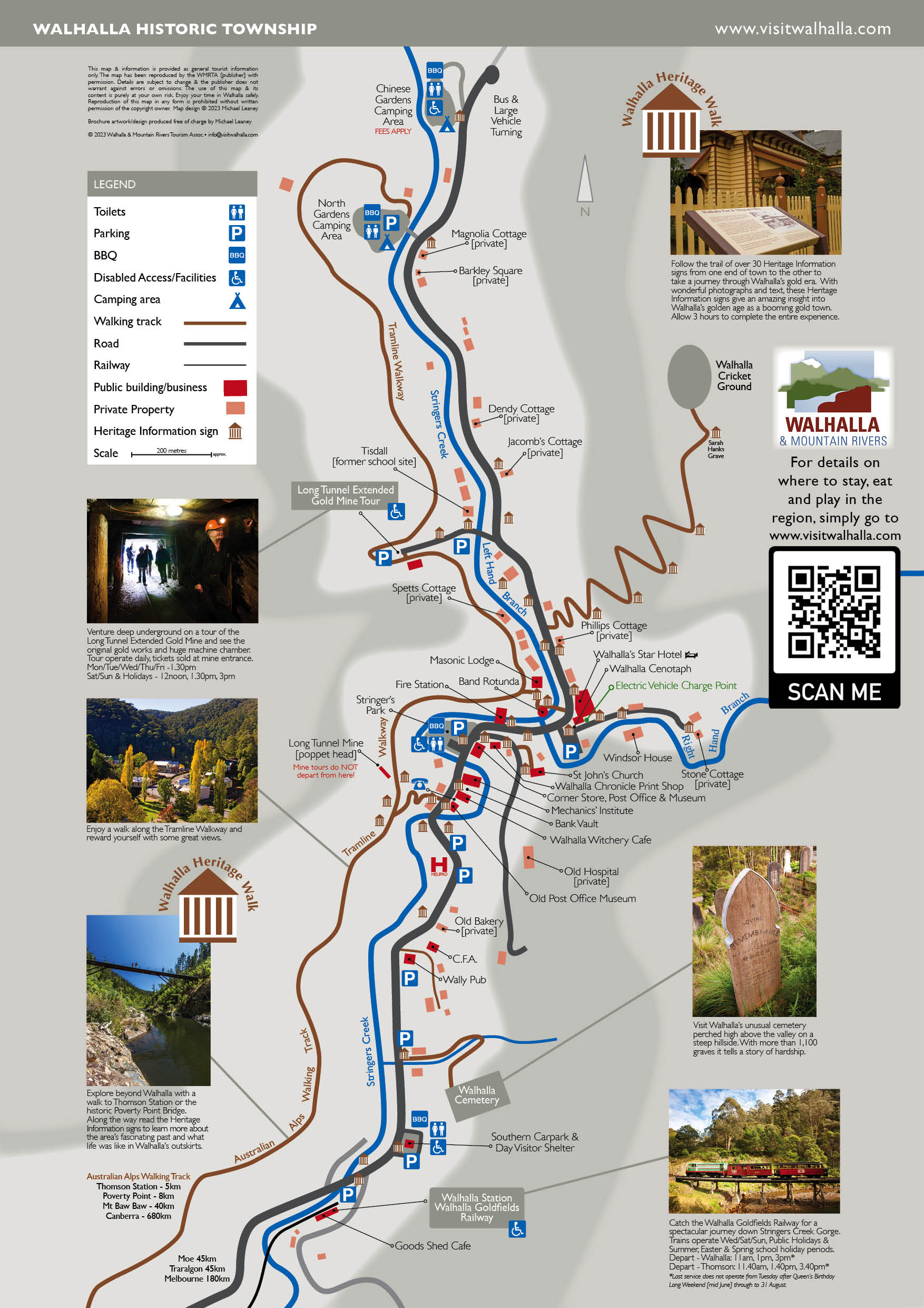 Walhalla Sydney Melbourne Touring Walhalla MAP 2023 