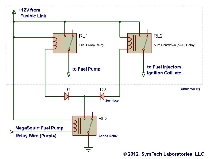 Fuel Pump Relay Wiring And Diode Neons Org