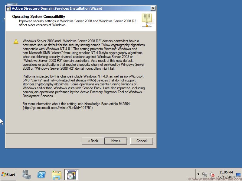 How to setup a Windows 2008 R2 Domain Controller 04 windows domain controller install setup How to setup a Windows 2008 R2 Domain Controller