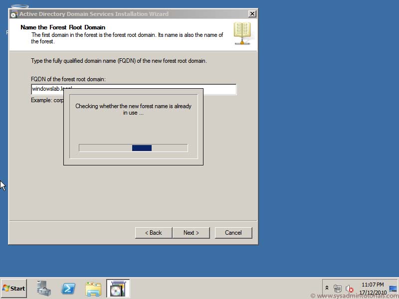 How to setup a Windows 2008 R2 Domain Controller 07 windows domain controller install setup How to setup a Windows 2008 R2 Domain Controller