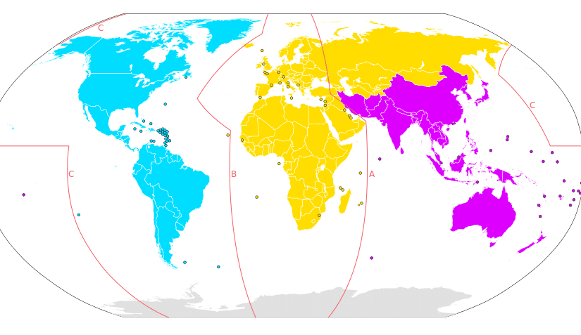 ITU Regions Map