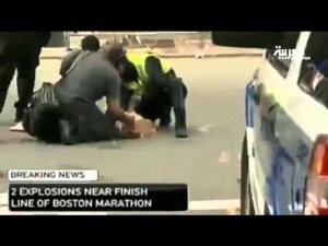لحظة انفجار بوسطن