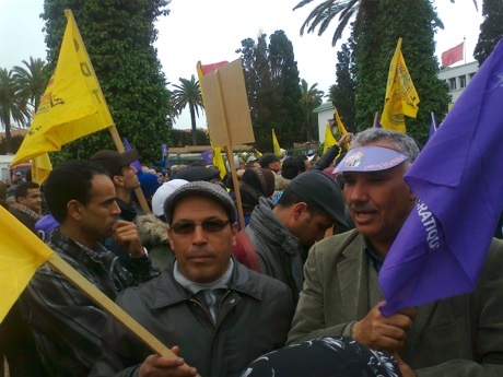 وقفة احتجاجية امام مبنى اكاديمية مراكش 22 ماي 2013