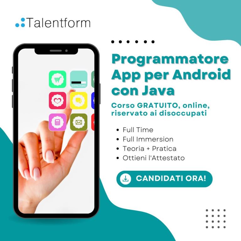Programmatore App per Android con Java (corso GRATUITO a distanza, in aula virtuale), edizione del 10 ottobre 2023 1 Programmatore App per Android con Java8