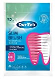 DenTek Slim Brush Extra fijn - maat 1 - extra fijn - voor zeer smalle interdentale ruimtes - met muntsmaak en hygiënische beschermkap, 32 stuks roze