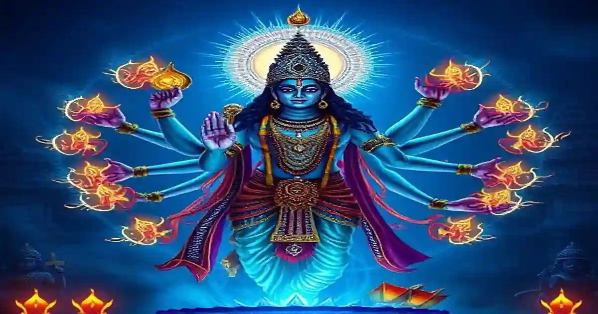 विष्णु भगवान के दस अवतार दर्शाता दिव्य चित्र, हिन्दू धर्म में भगवान विष्णु का प्रतीकात्मक स्वरूप